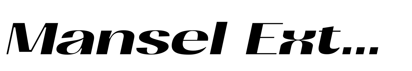 Mansel Extra Bold Expanded Italic